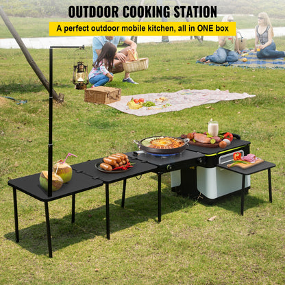 Mobile Kitchen Portable Multifunctional Camp Table