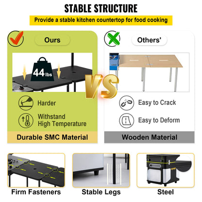 Mobile Kitchen Portable Multifunctional Camp Table